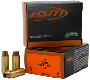 HSM 10MM15N20 Pro Pistol 10mm Auto 180 gr Jacket Hollow Point 20 Per Box/ 20 Case 119649 HSM 10MM15N20 Pro Pistol 10mm Auto 180 gr Jacket Hollow Point 20 Per Box/ 20 Case 119649