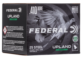 Federal USH4106 Upland Field & Range 410Gauge 3" 3/8oz 6Shot 25 Per Box/10 Case 121013 Federal USH4106 Upland Field & Range 410Gauge 3" 3/8oz 6Shot 25 Per Box/10 Case 121013
