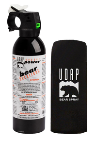 UDAP 18CP Magnum Bear Spray OC Pepper Range Up to 35 ft 13.40 oz Includes Chest Holster 98867 UDAP 18CP Magnum Bear Spray OC Pepper Range Up to 35 ft 13.40 oz Includes Chest Holster 98867