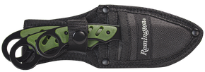 Remington Accessories 15679 Sportsman  7.25" Gut Hook/7.25" Skinner/6.5" Caping Knife Skinner Stonewashed Black Matte Black/OD Green Textured 3 Knives Piece Includes 146951