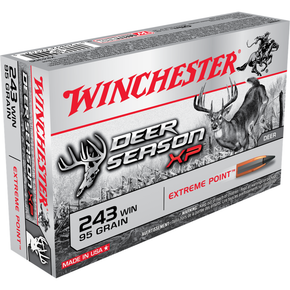 Winchester Deer Season XP Rifle Ammunition 243 Win 95 gr. PT 3100 fps 20/ct WNX243DS