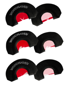Woodhaven WH301 Red Ninja Power V  Diaphragm Call Triple Reed Attracts Turkeys Black 3 Per Pkg 121611