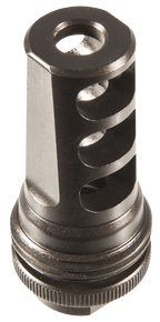SilencerCo AC857 ASR Muzzle Brake Black Steel with 5/8"-24 tpi Threads for 338 Cal 1502 SilencerCo AC857 ASR Muzzle Brake Black Steel with 5/8"-24 tpi Threads for 338 Cal 1502