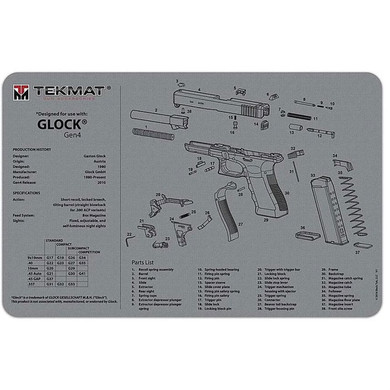 TEKMAT ULTRA 20 GUN CLEANING MAT FOR GLOCK GEN4 GRAY 100047190