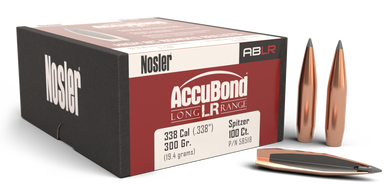 Nosler 58518 AccuBond Long Range 338Cal 300gr Spitzer Point 100/Box 110643