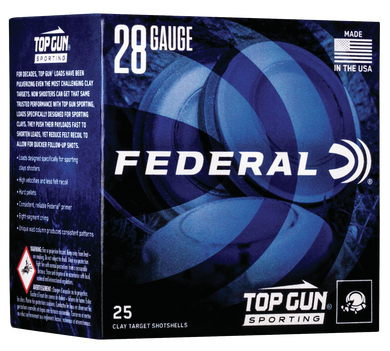 Federal TGS28218 Top Gun  28Gauge 2.75" 3/4oz 8Shot 25 Per Box/10 Case 117657