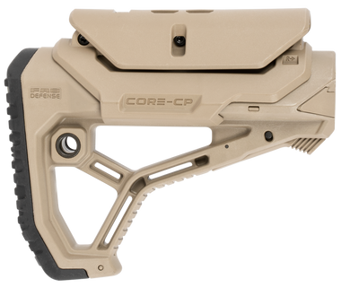 FAB Defense FXGLCORECPT GL-Core  Buttstock for AR-15/ M4 w/Adjustable Cheek-Rest Flat Dark Earth Fiberglass Reinforced Polymer 122678