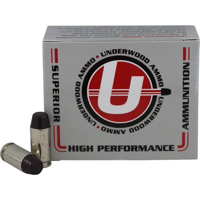 Underwood Ammo Hard Cast Flat Nose Handgun Ammunition 40 S&W 200gr FN 1000 fps 20/ct UB740