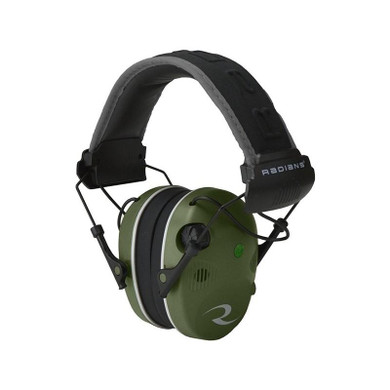 Radians Quad Mic Electronic Earmuff 3.5mm Stereo Jack 24NRR Military Green/Black RFR3400EQCS