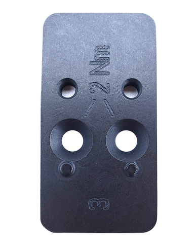 HK 50254263 Optic Plate #3 Black, Steel Fits HK VP9 OR C-More STS2 Pattern Footprint Mount 121239
