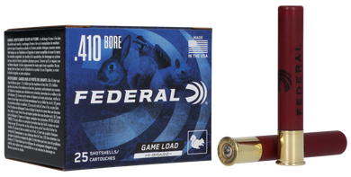 Federal H4136 Game-Shok High Brass 410Gauge 3" 11/16oz 6Shot 25 Per Box/10 Case 117015