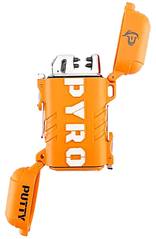 Pyro Putty PPARC2 Dual Arc Elite Lighter Gray 2.63" Long Includes USB Cable/Lanyard 140352