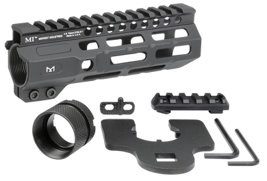 Midwest Industries MICRM6 Combat  Black Hardcoat Anodized 6061-T6 Aluminum 6" Picatinny/M-LOK 121664