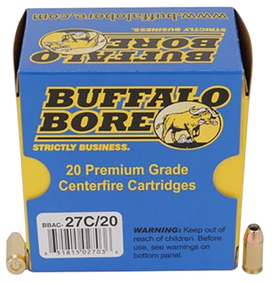 Buffalo Bore Ammunition 27C20 Personal Defense Strictly Business 380ACP +P 90gr Jacketed Hollow Point 20 Per Box/12 Case 80747