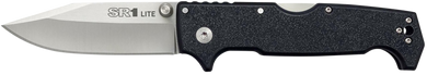 Cold Steel CS62K1 SR1 Lite 4" Folding Clip Point Plain 8Cr13MoV SS Blade/Black Griv-Ex Handle Includes Pocket Clip 132848