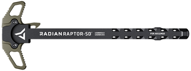 Radian Weapons R0376 Raptor SD Ambi Charging Handle, Radian OD, Gas Ported Shaft, Fits Mil-Spec AR-15/M16 Platform 126469