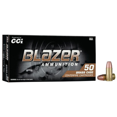 CCI Blazer Brass Handgun Ammunition 9mm Luger 147 gr. FMJ 950 fps 50/ct CC5203