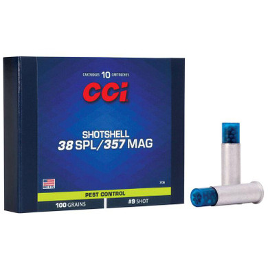 CCI Pest Control Handgun Shotshells .357 Mag 100 gr #9 shot 1000 fps 10/ct CC3738