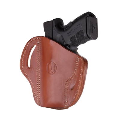 1791 Gunleather ORBH24SCBRR BH2.4S Optic Ready OWB Size 2.4S Classic Brown Leather Belt Slide Fits FN 509 Fits HK VP9SK Right Hand 121737