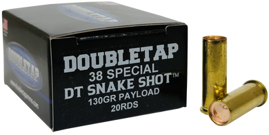 DoubleTap Ammunition 38SPSS2 Snake Shot  38Special 130gr 20 Per Box/50 Case 162189