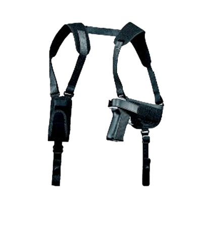 Uncle Mike's 77360 Pro-Pak Horizontal Shoulder Holster Shoulder Size 36 Black Nylon Harness Fits Sm Frame 5rd Revolver w/Hammer Spur Right Hand 44707