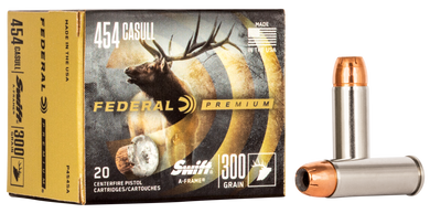 Federal P454SA Premium  454Casull 300gr Swift A Frame 20 Per Box/10 Case 63679