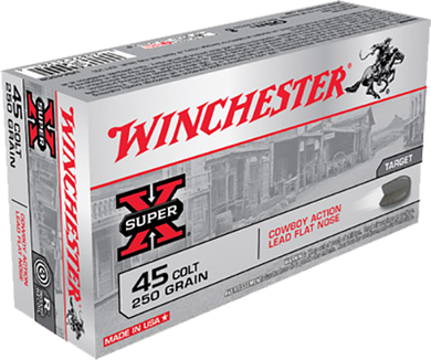 Winchester Ammo USA45CB Super X Cowboy Action 45Colt 250gr Lead Flat Nose 50 Per Box/10 Case 67991