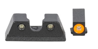 Meprolight USA 402203131 Hyper-Bright  Green Tritium Orange Outline Front Sight-Green Tritium Black Outline Rear Sight Glock 42/43 134521