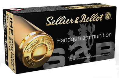Sellier & Bellot SB9D Handgun  9mmLuger 124gr Jacketed Hollow Point 50 Per Box/20 Case 103199