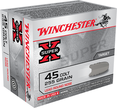 Winchester Ammo X45CP2 Super X  45Colt 255gr Lead Round Nose 20 Per Box/10 Case 65284