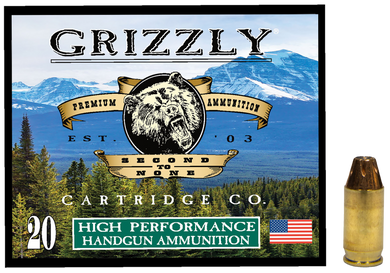 Grizzly Ammo GC38A1   380ACP+P 90gr Jacketed Hollow Point 20 Per Box/10 Case 179657