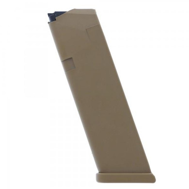 Glock Gen5 Factory Magazine Coyote G17 G17L G19 G19X G26 G34 9mm Luger 17/rd Bulk GL39054