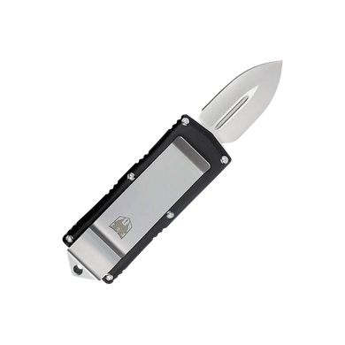 CobraTec Knives BLKOTFMC Money Clip  1.75" OTF Plain D2 Steel Blade/Black Aluminum Handle Includes Pocket Clip 131409