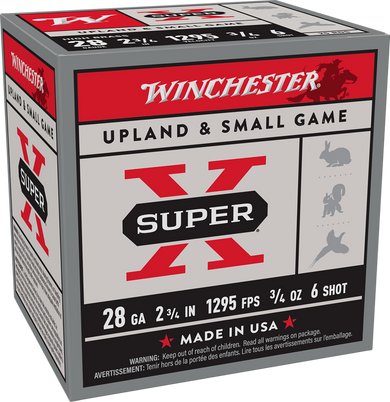 Winchester Ammo X286 Super X Heavy Game Load High Brass 28Gauge 2.75" 3/4oz 6Shot 25 Per Box/10 Case 116417