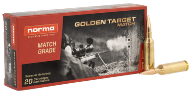 Norma Ammunition 10166462 Dedicated Precision Golden Target Match 6.5PRC 143gr Hollow Point Boat Tail 20 Per Box/10 Case 156108