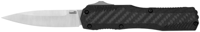 Kershaw 9000CF Livewire  3.35" OTF Dagger, Plain Black PVD CPM MagnaCut Steel Blade, Black Anodized Aluminum Handle 162187