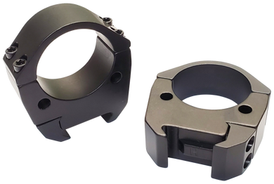 Talley TMS35H Modern Sporting  Black Anodized Aluminum 35mm Tube High Picatinny Rail 0 MOA 154566
