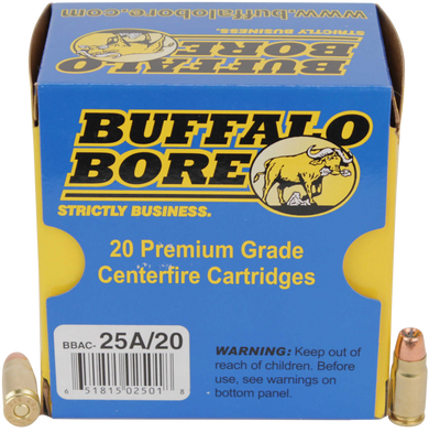 Buffalo Bore Ammunition 25A20 Heavy Strictly Business 357Sig 125gr Jacketed Hollow Point 20 Per Box/12 Case 82094