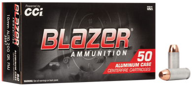 CCI 3597 Blazer Handgun 10mmAuto 200gr Total Metal Jacket 50 Per Box/20 Case 62106