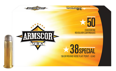 Armscor FAC385N USA  38Special 158gr Lead Round Nose Flat Point 50 Per Box/20 Case 139937