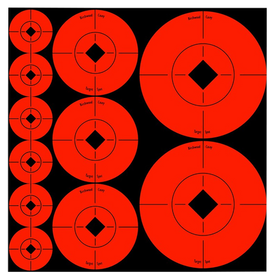 Birchwood Casey 33928 Target Spots  Self-Adhesive Paper Black/Orange Bullseye 60 Pack 23439