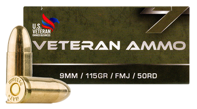 Hyperion Munitions HMBX913 Veteran Ammo  9mm Luger 115 gr Full Metal Jacket 50 Per Box/ 20 Cs 159490