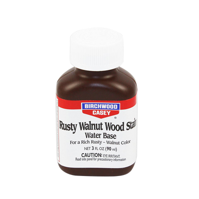 Birchwood Casey 24323 Rusty Walnut Wood Stain Water-Based 3 oz. Bottle 115731