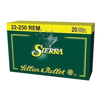 22-250 REMINGTON 55GR SIERRA BOAT TAIL 20/BOX 105053042