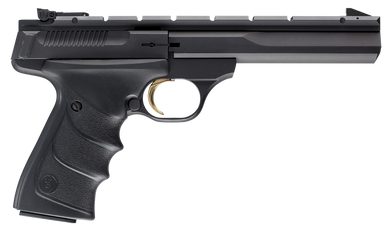 Browning 051421490 Buck Mark Contour *CA Compliant 22 LR 10+1 5.50" Black Contoured Barrel, Matte Blued Aluminum Frame & Receiver w/Rail, Black Overmolded Grip, Right Hand 21171