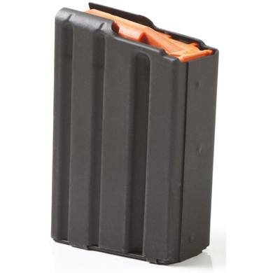 ASC AR Family Rifle Magazine Orange Follower .223 Remington Black Aluminum 10/rd AB10223ALBMO