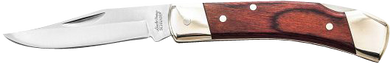 Uncle Henry LB5CP LB5 Smokey II Folding Clip Point Plain Stainless Steel Blade 3.70" Wood Handle Includes Sheath 151558