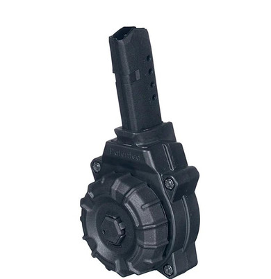 Promag Handgun Drum Magazine Fits GLOCK 42 .380 ACP - Black Polymer 32/rd ZMDRMA38