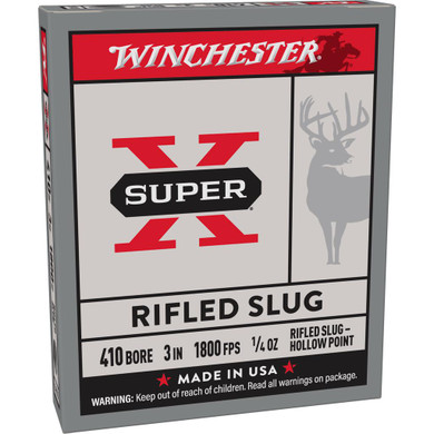 Winchester Super-X Rifled Slug Shotshells .410 ga 3" 1/4 oz 1800 fps Slug 5/ct WNX413RS5