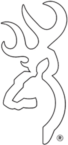 BROWNING BUCK MARK DECAL 6"</br>WHITE FLAT 3922004716